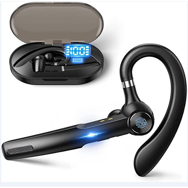 Bluetooth-headset for håndfri samtaler, trådløst headset med én ørepropp, vanntett Bluetooth-ørepropp