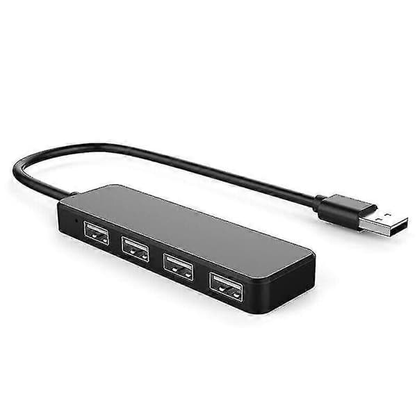 4-porters USB Hub 2.0 Multi Splitter Utvidelse Høyhastighetsadapter Stasjonær PC Laptop
