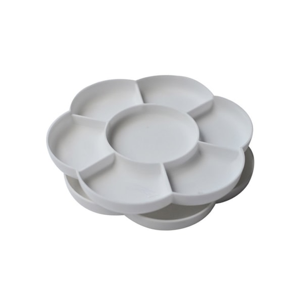 Plastblomformad färgbricka - Vit (2-pack)