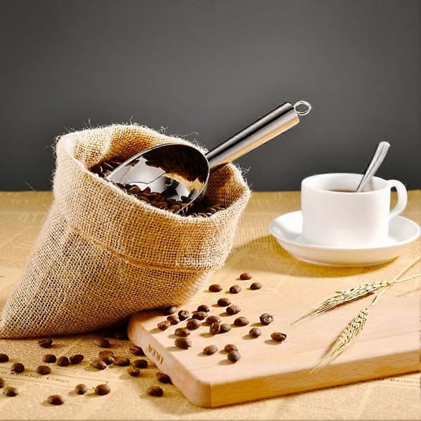 Isske i rustfrit stål til kaffebønner og tørret frugt - Multifunktionel 24oz ske
