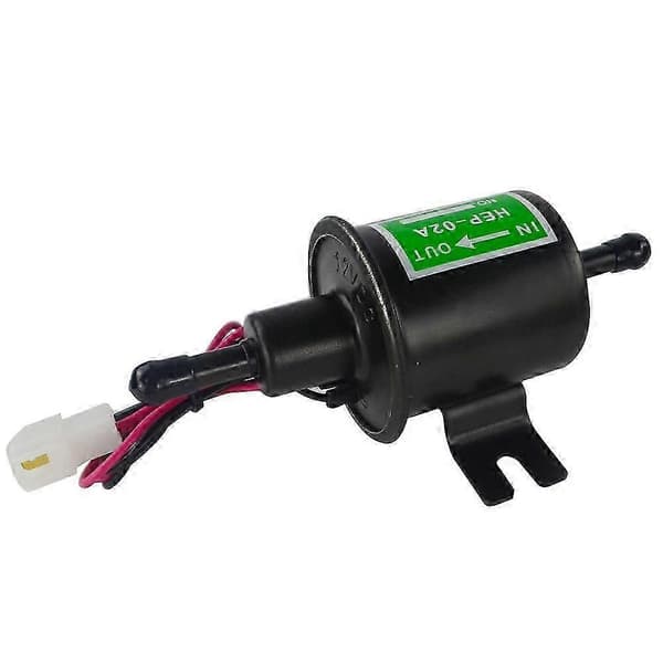 Universal 12V Kraftig Elektrisk Drivstoffpumpe Metall Solid Bensin Inline Drivstoffpumpe Bensinoverføring P