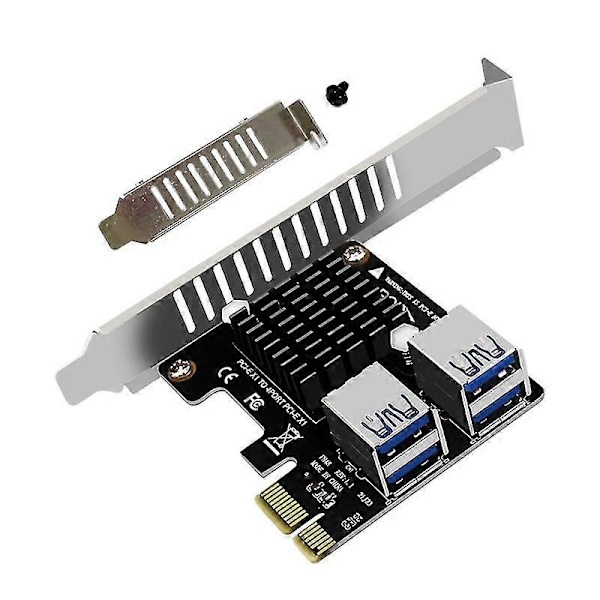 Pcie til Pcie Adapter Pci-Express X1 til 4 Pci-E X1 Mining Riser Kort Med Blænde