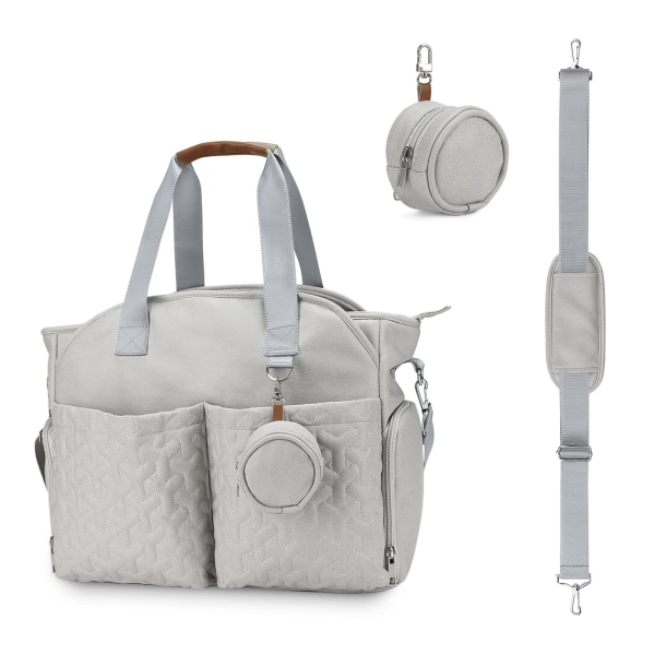 Multifunktionel stilfuld baby pusletaske, stor kapacitet vandtæt baby pusletaske Satchel Messenger Bag