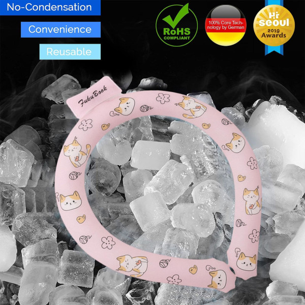 Kylring för nacke - Bärbar och återanvändbar kylring för nacke | Iskragen för nacke, kylaccessoarer för varmt väder, nackispåse med gel rosa