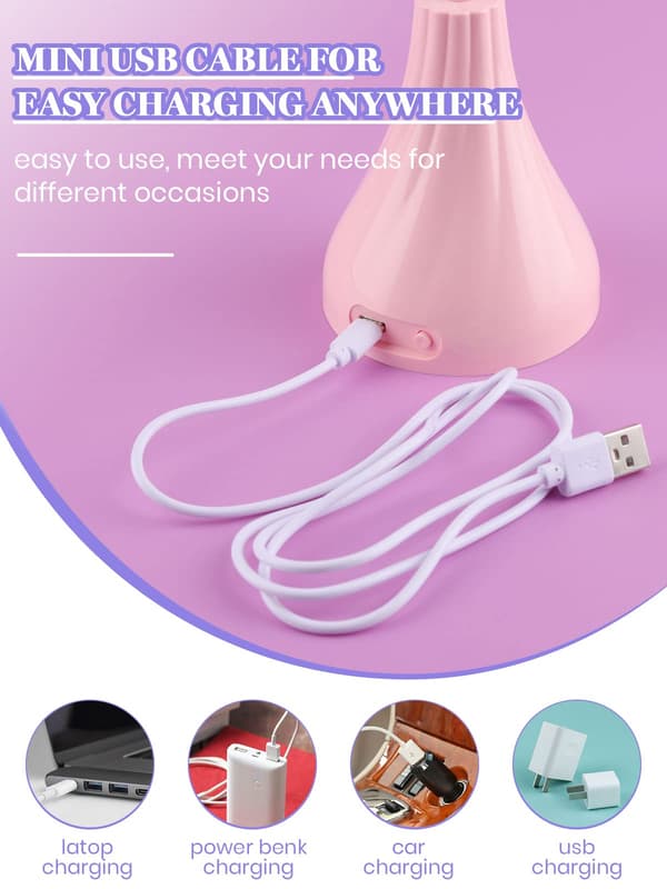 UV-neglelampe, Mini Rose Bærbar Rototabel Neglelampe
