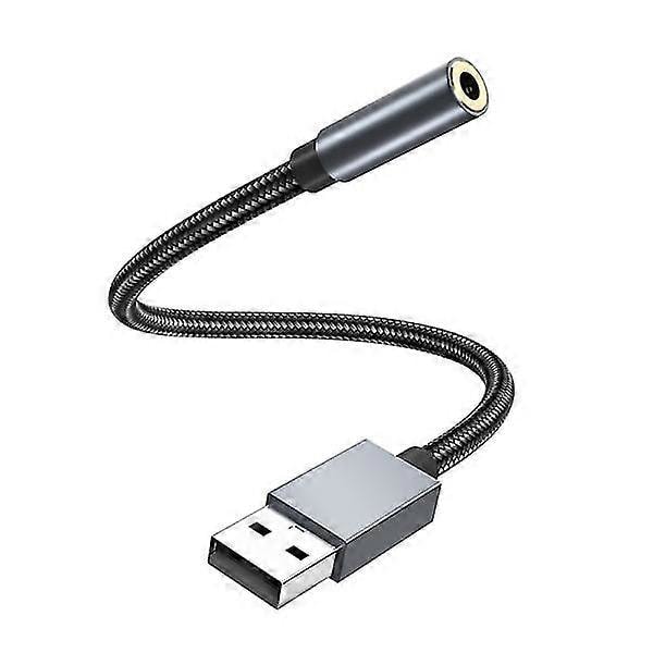 USB - 3,5 mm (naaras) audioadapteri Harmaa Harmaa