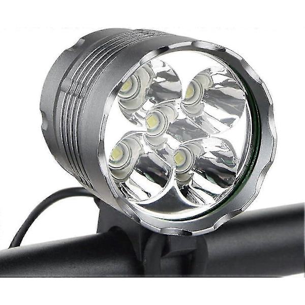 Pyörävalo, 6000 lumenia 5 LED-pyörävalo, vedenkestävä maastopyörän etuvalo, 3 tilaa pyörän etuvalo