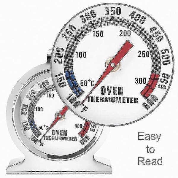 Stor Ugnstermometer med Dubbelskala 50-300°C/100-600°F för Matlagning och Grillövervakning