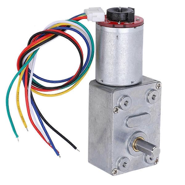 Snäckväxelreducerare med Encoder Borstad DC-motor DC12V JGY371 400RPM