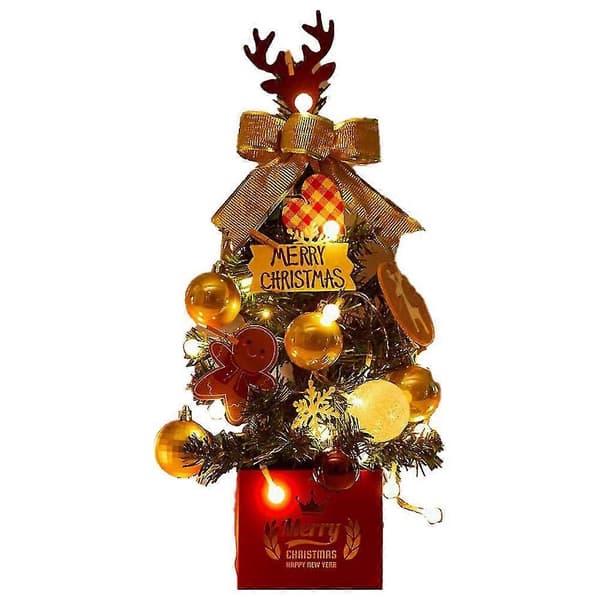 Juletre for skrivebord, Mini juletrepynt, Julepynt til bord, skrivebord og disk style 3