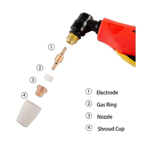 150 stk. PT-31 luftplasma skæredyse elektrode forbrugsstoffer passer til CUT-40 CUT-50D CT-312
