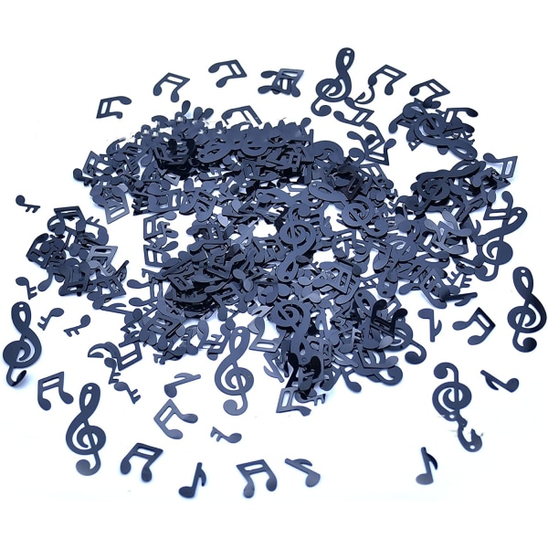 5 poser gradueringsdekor konfetti sort musikalsk konfetti fest