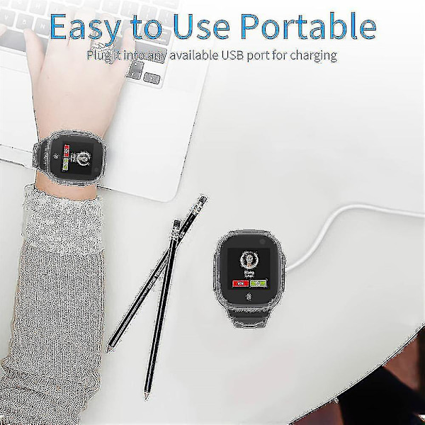 Usb-ladekabel for Xplora X5 Play X5 X4 barneklokke white