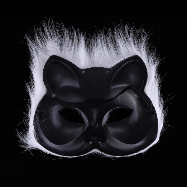 Furry Fox Mask Halloween Cosplay -asu Half Face Veil Silmälasit Fancy Dress Eye Mask, Halloween Party Meikki Rekvisiitta asusteet Animal Party