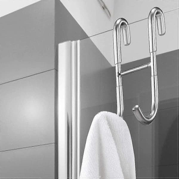 Duschdörrkrokar (2-pack), Handdukskrokar för badrum Ramlös glasduschdörr, Duschskrapa krokar