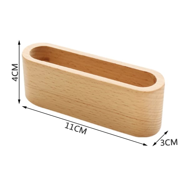 2 Pcs Wooden Business Card Holder Wood Card Case Stand Wooden Card Case for Desk Tidy Office Accessories