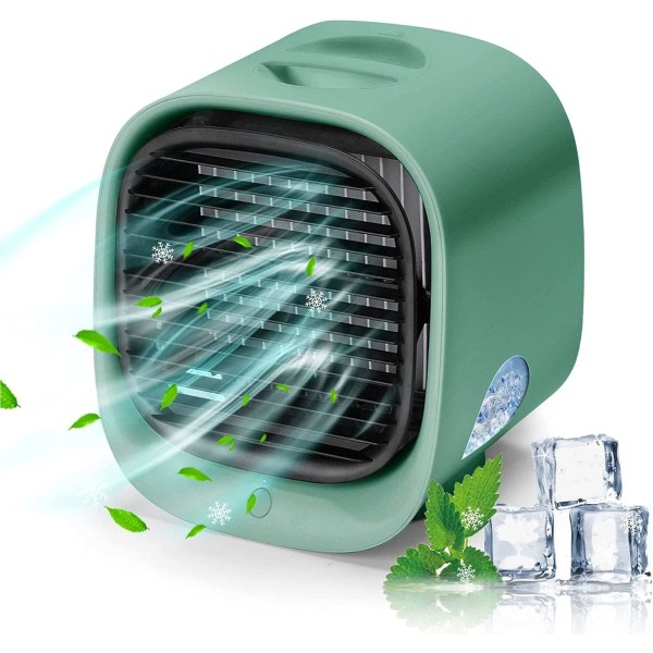 Mini Desktop Air Conditioner Anionisk Air Conditioner Ventilator Luftrensning Befugtning Mini Køleventilator USB Multifunktionel green