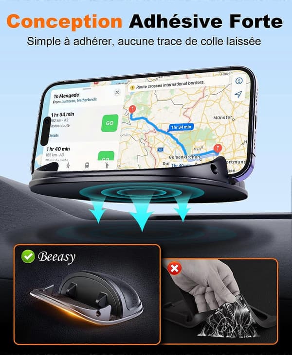 1 stk. Biltelefonholder, Universell Bil Dashbord Telefonholder