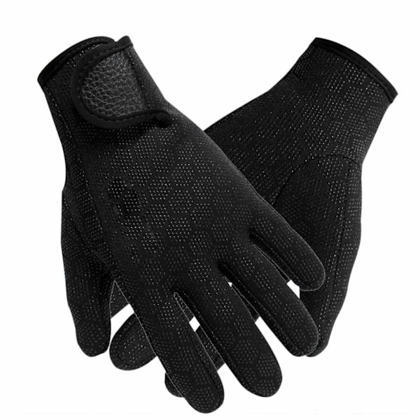 Vuxna 1,5 mm Neopren Dykhandskar Flexibla Termiska Hel Finger Korta Våtdräktshandskar för Simning Snorkling Kajakpaddling Surfing Vattensport (Storlek: L)