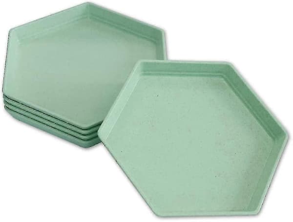 Hexagonala Återanvändbara Desserttallrikar