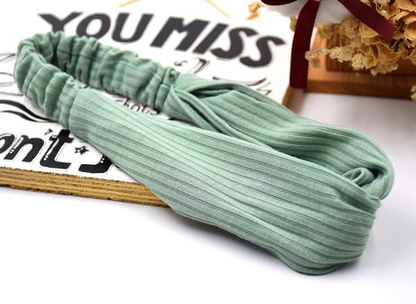 Jentehodebånd, Vridde Hodebånd Elastisk Turban Hodebånd Stretch Strikket Bomull Hodebånd for Kvinner Jenter 09