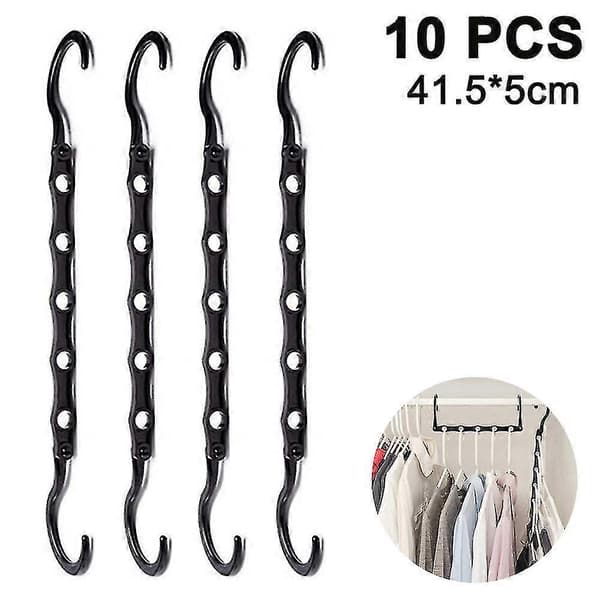 10 stk. Kleshengere, Plast, Garderobe, Organizer, Plassbesparende
