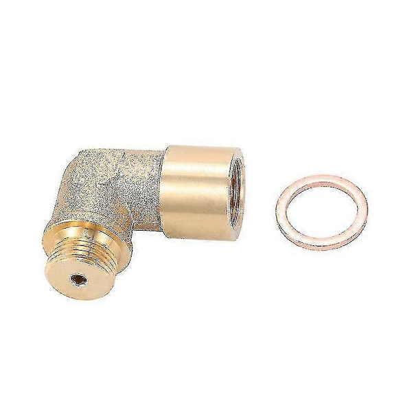 90 Graders Vinklet Lambda O2 Ilt Sensor Forlænger Spacer Til Decat Hydrogen Messing M18x1.5