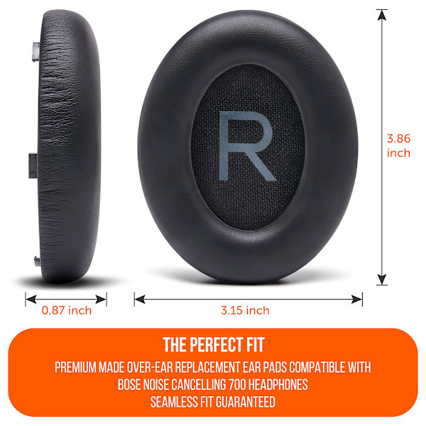 Vaihtopäälliset Bose 700 Noise Cancelling -kuulokkeisiin (musta) black