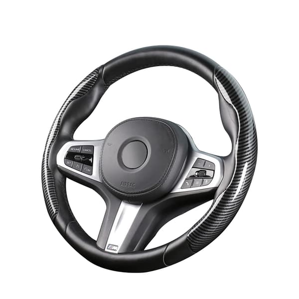 2 stk. Bilratbetræk, skridsikkert, åndbart CarbonMicrofiber, kunstlæder til biltilbehør, bil uden indvendig ring
