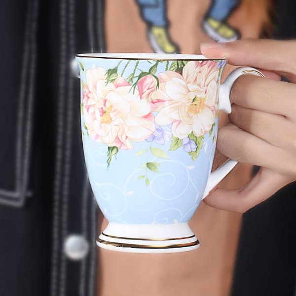 Royal Fine Kaffeemugge Assorterade Färger Tekopp 11 oz (1, Blå) (Blå)