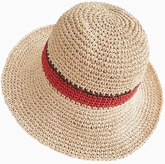 Solhat Floppy Halmhat Bred Skygge Foldbar UV-beskyttelse Spand Sommer Strandhat til Piger Kvinder Beige