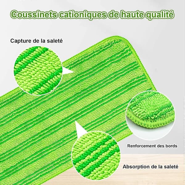 Gjenbrukbare moppeputer kompatible med Swiffer WetJet, vaskbare moppeputer