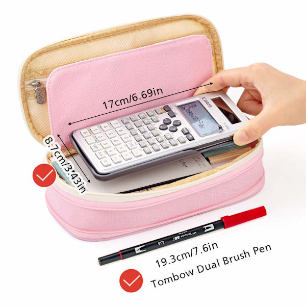 Etui med stor kapacitet pink