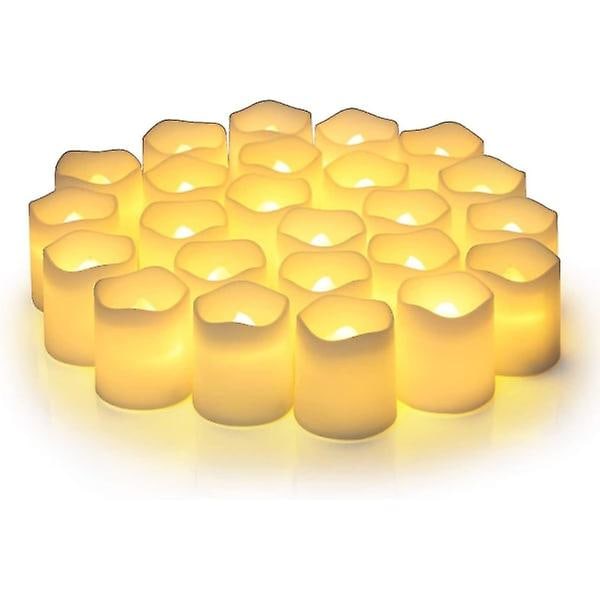 24-pack flamlösa votivljus, flimrande LED-värmeljus, varmvitt