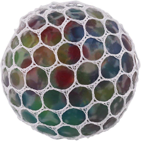 Anti-Stress Druv-Squishy Mesh-Knyckboll Flerfärgad Ångest-Knyckboll Anti-Stressboll med Nät Diameter 6 cm