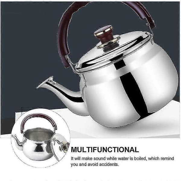 1st Rostfri Vattenkokare i Teakettle för Hemmet med Visselpipa för Köket