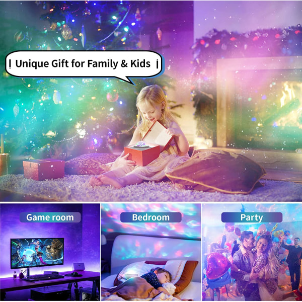 Stjerneprojektor LED Galaxy Lys Projektor Bluetooth forbindelse