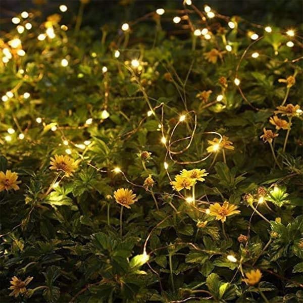 Solcellslingor för utomhusbruk, 2-pack 100 LED vattentäta 12 m 8 lägen