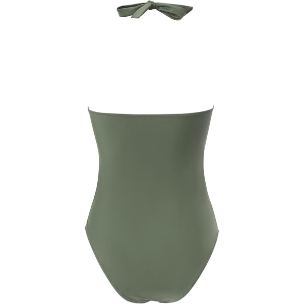 Badedrakt Dame Magekontroll Push Up Badehette V-hals Polstret Hel Badedrakt green L