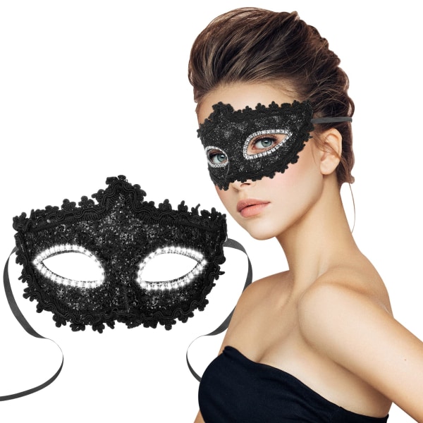 Lady of Luck kvinders maskerade bold blonde maske Sexet venetiansk maskerade karneval fest bold ansigt øjenmaske