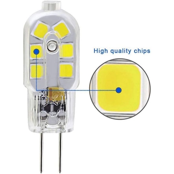 G4 LED 3W pære, 200LM, AC/DC12V, svarende til 25W, 5 stk.