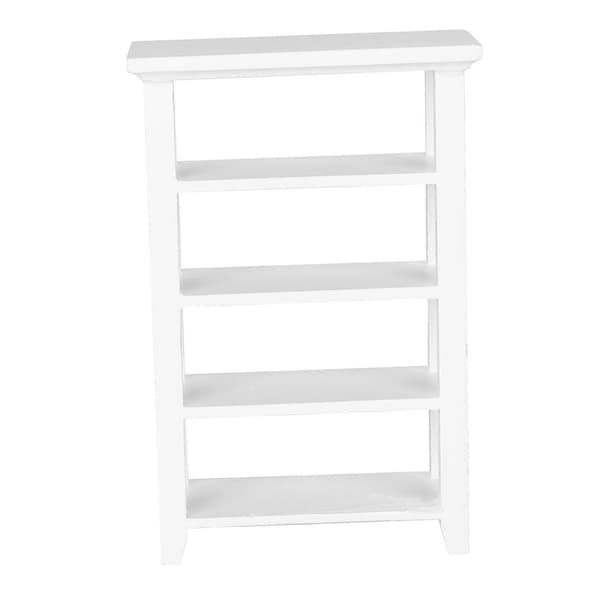 Træ 4-lags hylde display rack til 1:12 dukkehus miniature møbelmodel