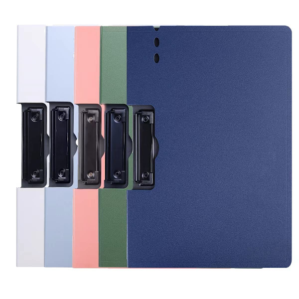 A4 Binder uden huller med fjederklemme Stærke clips Kontor Kommerciel Skole Dokumenter Mappe Bindere Klemme til A4 Størrelse Brev, 5 pakker (5 farver)