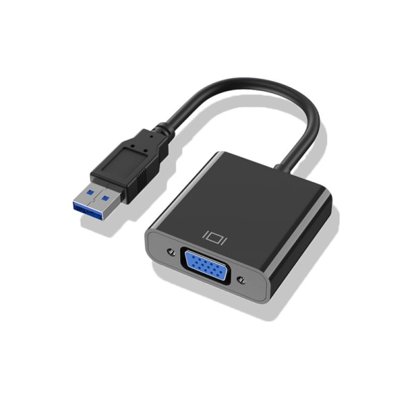 USB 3.0 till VGA-adapter, USB 3.0 till VGA hane till hona adapter för Windows 11, Windows 10, Windows 8.1, Windows 8, Windows 7