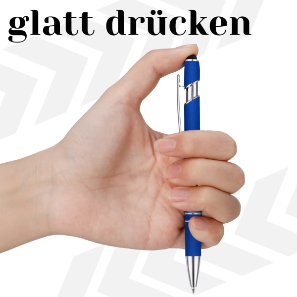 6 st kulspetspenna med stylusspets, 0,5 mm svart bläck metallpenna styluspenna 2 i 1 stylus kulspetspenna, utdragbara kulspetspennor present