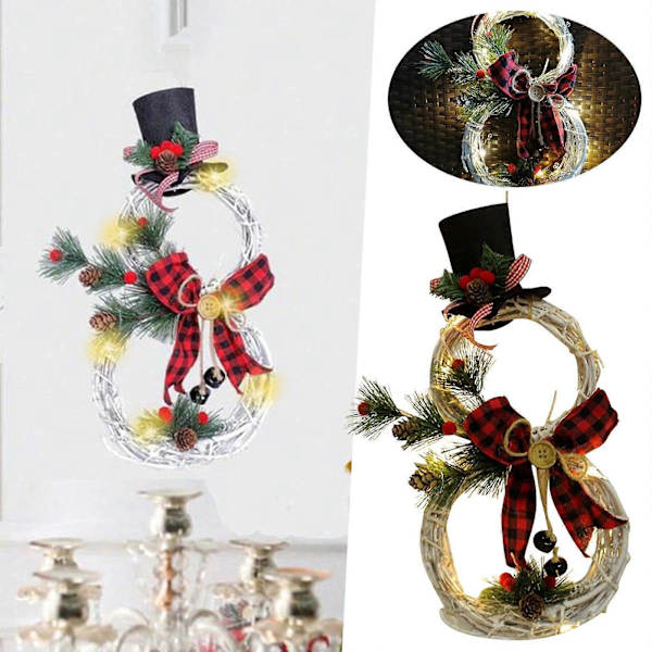 Julelys Udsalg! Julepynt Julepynt Julelys Dekoration Vinstok Krans 1*Krans