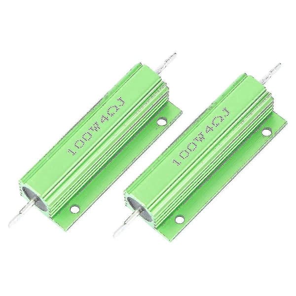2 stk. 100w 4 Ohm Skrue Tap Monteret Aluminiumshus Wirewound Modstande Ty