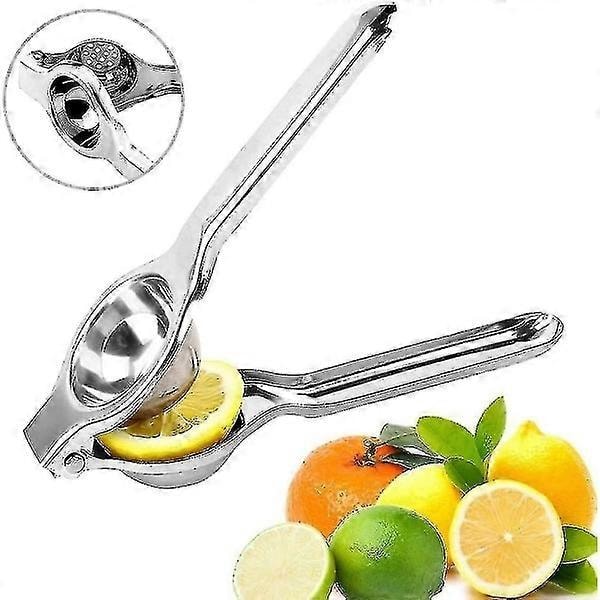 Manuell citruspress i rostfritt stål, citronpress i metall för fruktjuice, professionell handdriven saftpress, köksredskap