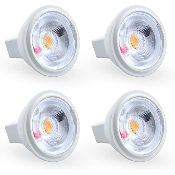 3W MR11 GU4 LED-lampa, kall vit 6000K AC/DC 12V (4 st)