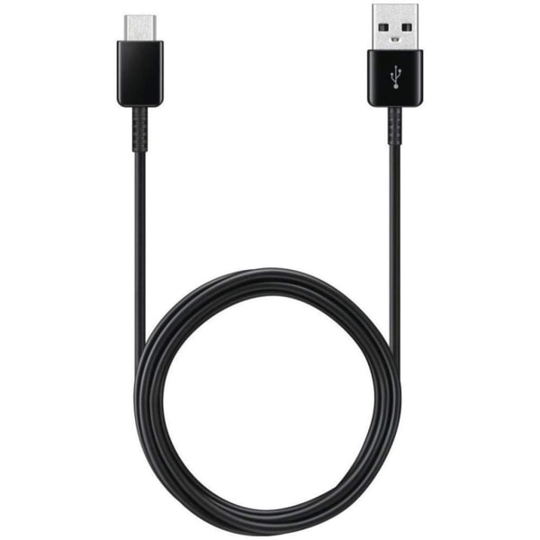 Samsung USB Type C laddnings- och synkroniseringskabel – Samsung USB-A till USB-C laddningskabel för snabbladdning av mobiltelefoner och surfplattor – 1 m - Svart